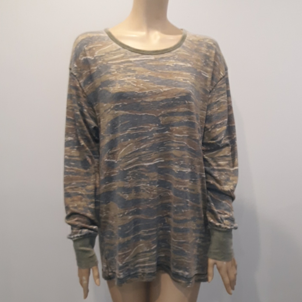 Free people tiger combo camouflage shirt sz S NWT - Picture 6 of 8